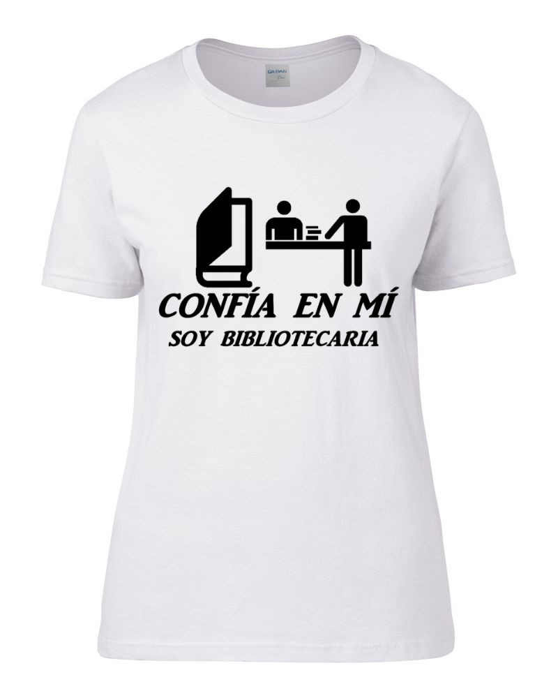 confia-bibliotecaria-m-blanco G Confia en mi soy Bibliotecaria - Imagen 1